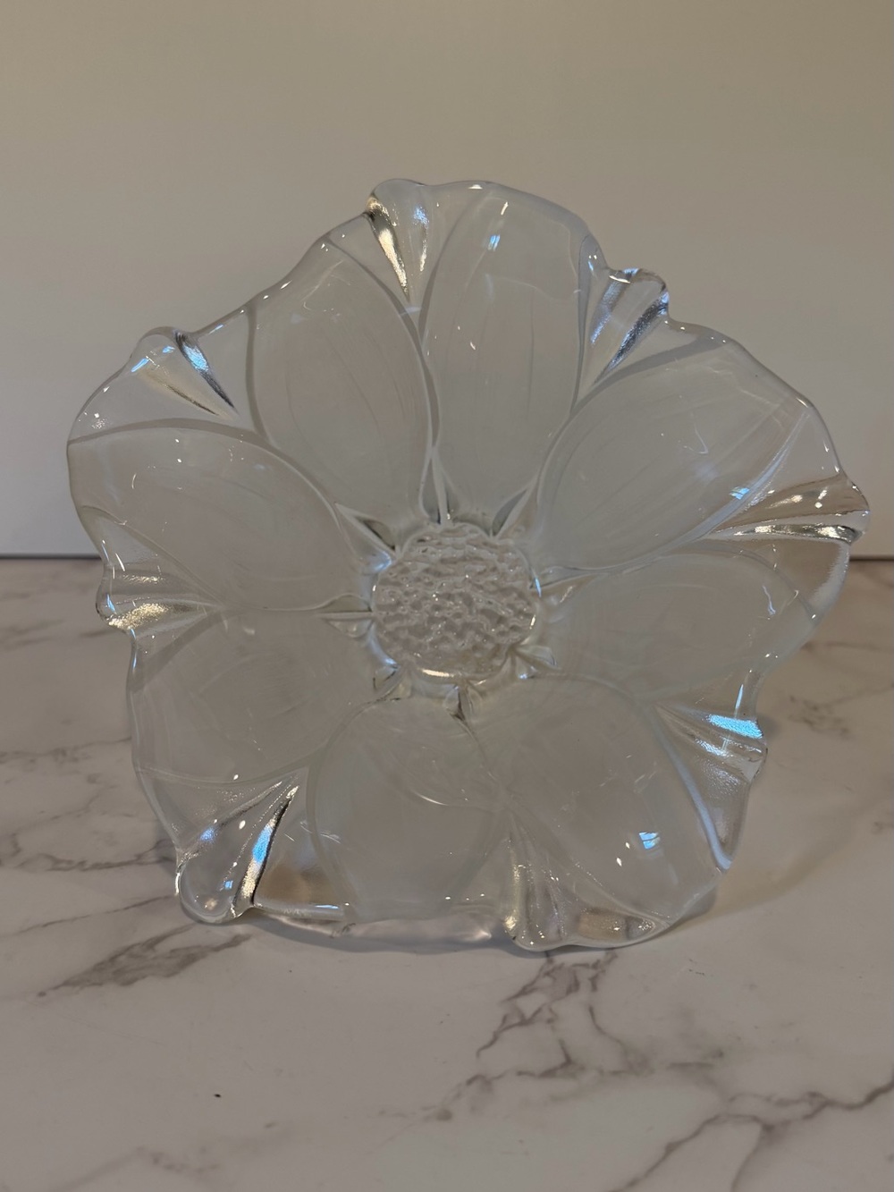 Walther Glas Frosted Flower Bowl Ring Dish Grandmillenial